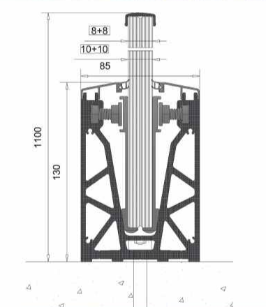 ST-130A Zemin Üstü Bazalı